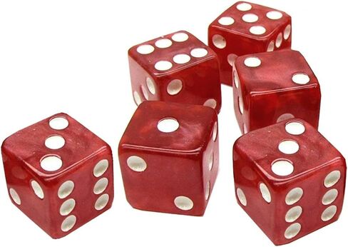Set of (6) 16mm D6 Dice Marbleized Standard Squared Corners ... Plus Black Velvet Cloth Pouch Bag (Green) in Saudi Arabia