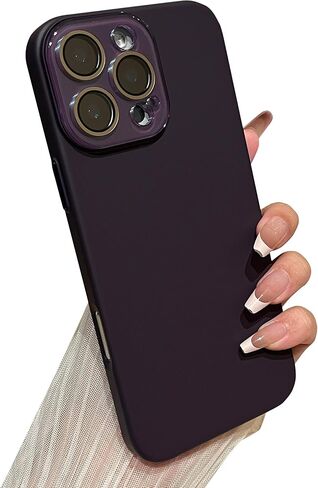 Caseative for iPhone 16 Pro Max Case,Solid Color Full Camera Lens Protection Compatible with iPhone Case (Wine Red,iPhone 16 Pro Max) in Saudi Arabia