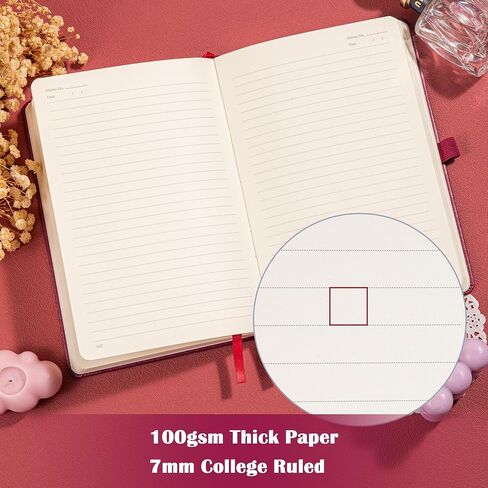 College Rule Notebook for Women Men, 318 Numbered Pages Journal, A5 Butterfly Floral Journals for Writing, Aesthetic Notebooks, Work School Note Taking, 5.4" x 8.4" in Saudi Arabia