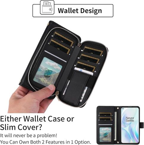 Argyle Wallet Case for OnePlus 8T OnePlus8T Plus 9R 5G with Wrist Strap Shoulder Strap Zipper Purse Phone Cover for One Plus8T5G On + 1 Plus 8Tplus 1plus 8T+ One+ T8 1+ 1+8T Pro G5 Purple in Kuwait