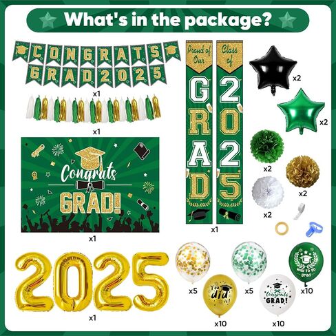 Ouddy Life Purple and Gold Decorations Class of 2025 ، 61pcs حفلات التخرج لحفلات التخرج تهانينا خلفية بانر باب الشرفة الأرجواني الذهب النجمة بالون للكلية الحرم الجامعي ديكور المدرسة in Saudi Arabia
