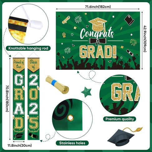 Ouddy Life Purple and Gold Decorations Class of 2025 ، 61pcs حفلات التخرج لحفلات التخرج تهانينا خلفية بانر باب الشرفة الأرجواني الذهب النجمة بالون للكلية الحرم الجامعي ديكور المدرسة in Saudi Arabia