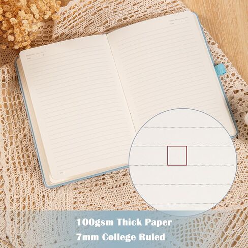 College Rule Notebook for Women Men, 318 Numbered Pages Journal, A5 Butterfly Floral Journals for Writing, Aesthetic Notebooks, Work School Note Taking, 5.4" x 8.4" in Saudi Arabia