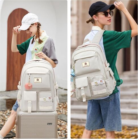 Caoroky knight Women Backpack for Girls Kids Elementary School Bag College Bookbags Laptop Backpacks Travel Dayapck Rucksack (Black, Large) in Saudi Arabia