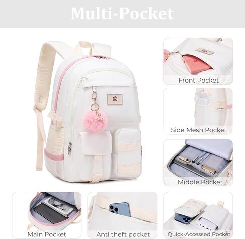 Caoroky knight Women Backpack for Girls Kids Elementary School Bag College Bookbags Laptop Backpacks Travel Dayapck Rucksack (Black, Large) in Saudi Arabia