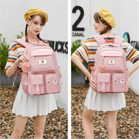 Caoroky knight Women Backpack for Girls Kids Elementary School Bag College Bookbags Laptop Backpacks Travel Dayapck Rucksack (Black, Large) in Saudi Arabia