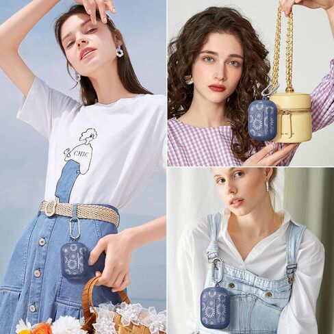 Compatible with Airpods Pro 2nd/1st Generation Case Cover Women Girls, Sunflower Engraved Silicone Case for Airpod Pro Case Cover, Cute Flower Case for Airpods Pro 2 1 Case with Keychain (Yellow) in Saudi Arabia