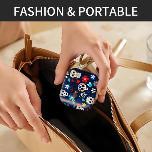 Compatible with AirPods 4th Generation Case 2024, Shockproof Cover with Golden Buckle for Women & Girls, Protective Anti-Drop Design(Cute Cartoon Flower) in Kuwait