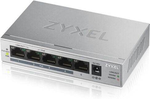 Zyxel 5-Port Gigabit Unmanaged Ethernet Switch, Ethernet Splitter, Desktop or Wall Mount [GS-105B v5] in Kuwait
