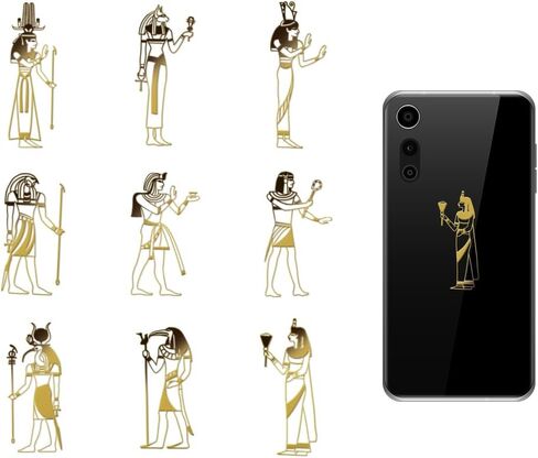 OLYCRAFT 9pcs 1.6x1.6 Inch Gods of Egypt Metal Stickers Egyptian Characters Self Adhesive Gold Stickers Egypt Theme Metal Gold Stickers for Scrapbooks DIY Resin Crafts Phone Decor in Saudi Arabia