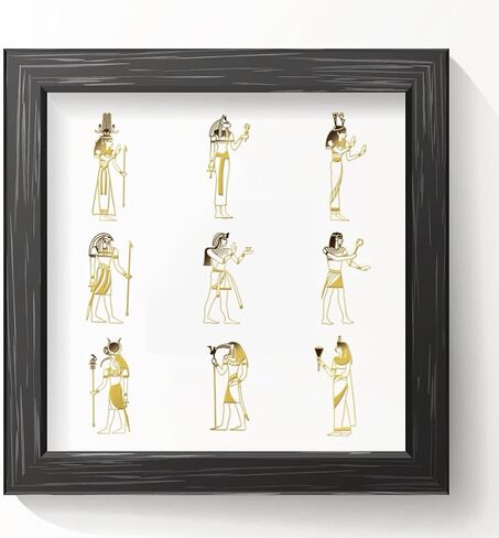 OLYCRAFT 9pcs 1.6x1.6 Inch Gods of Egypt Metal Stickers Egyptian Characters Self Adhesive Gold Stickers Egypt Theme Metal Gold Stickers for Scrapbooks DIY Resin Crafts Phone Decor in Saudi Arabia