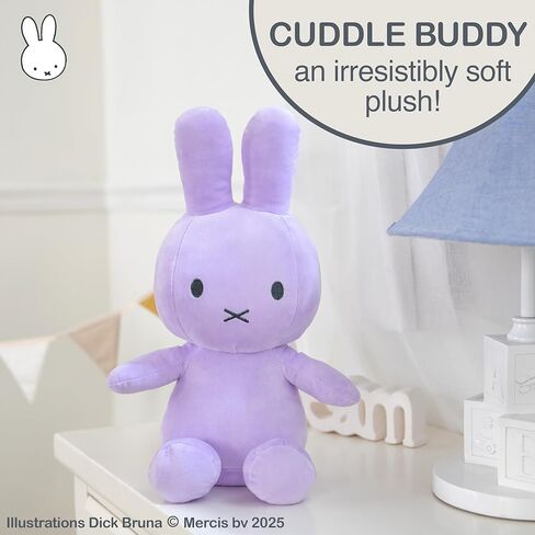 KIDS PREFERRED Miffy Plush Toy, 14 Inch Sitting Dutch Bunny Plush by Dick Bruna, Soft Boa Rabbit Bunny Stuffed Animal Plushie Doll for Girls and Boys - White in Saudi Arabia