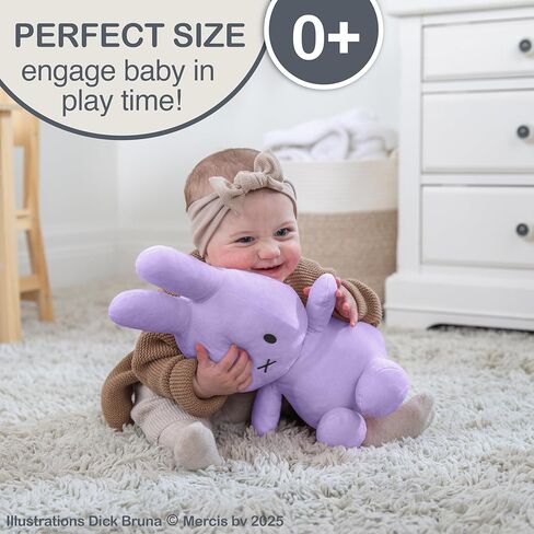 KIDS PREFERRED Miffy Plush Toy, 14 Inch Sitting Dutch Bunny Plush by Dick Bruna, Soft Boa Rabbit Bunny Stuffed Animal Plushie Doll for Girls and Boys - White in Saudi Arabia
