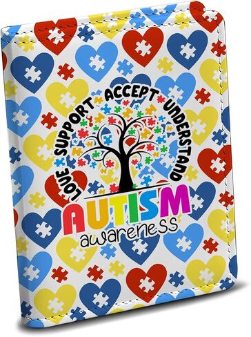 Autism Awareness Gift Autism Teacher Leather Journal Appreciate Gifts for Autism Mom Autism Puzzle Piece Lined Paper Diary (Journal-Autism Awareness) in Saudi Arabia