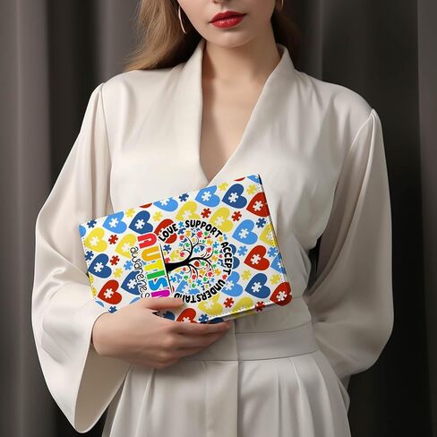 Autism Awareness Gift Autism Teacher Leather Journal Appreciate Gifts for Autism Mom Autism Puzzle Piece Lined Paper Diary (Journal-Autism Awareness) in Saudi Arabia