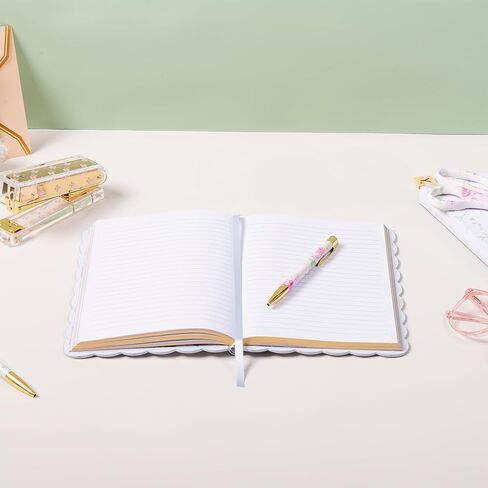 Laura Ashley English Garden Journal – 6x8 Inch Hardcover Notebook with Scalloped Edge, 256 Lined Pages, Gilded Edges, Faux Leather Covers in Saudi Arabia