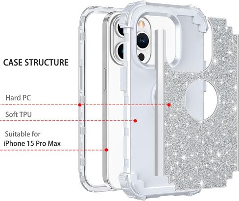 LONTECT for iPhone 14 Plus Case Glitter Sparkly Bling Shockproof Heavy Duty Hybrid Sturdy High Impact Protective Cover Case for Apple iPhone 14 Plus, Shiny Purple in Saudi Arabia