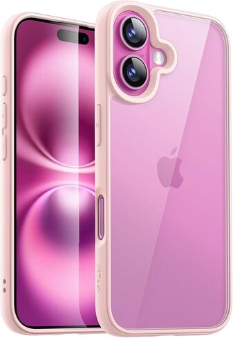 JETech Case for iPhone 16 Plus 6.7-Inch, Shockproof Phone Bumper Cover, Solid Color Matte TPU Frame, Anti-Scratch Clear Back (Ultramarine) in Kuwait