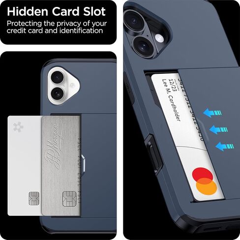 harusaki iPhone 16 Wallet Case with Hidden Card Slot - Wireless Charging Compatible iPhone 16 Case with Card Holder for Men and Women (Black) in Saudi Arabia