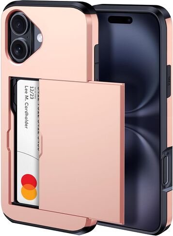 harusaki iPhone 16 Wallet Case with Hidden Card Slot - Wireless Charging Compatible iPhone 16 Case with Card Holder for Men and Women (Black) in Saudi Arabia