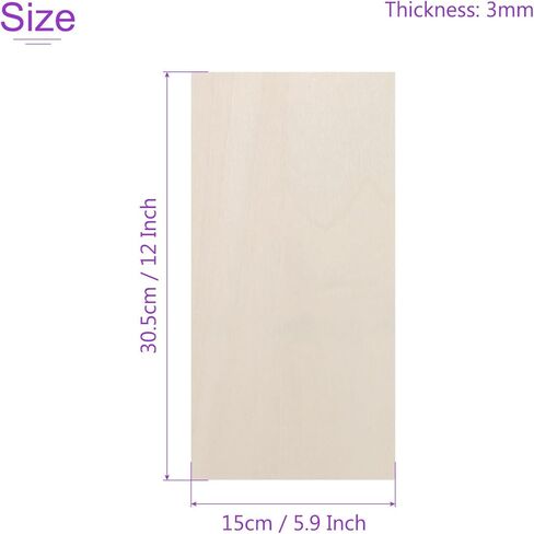 DMiotech 16 Pack 6 x 6 x 1/8 Inches 3mm Thick Wood Sheets Basswood Sheets Unfinished Plywood Squares Plywood for DIY Craft Laser Wood Burning Drawing in Saudi Arabia
