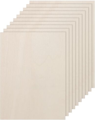 DMiotech 16 Pack 6 x 6 x 1/8 Inches 3mm Thick Wood Sheets Basswood Sheets Unfinished Plywood Squares Plywood for DIY Craft Laser Wood Burning Drawing in Saudi Arabia