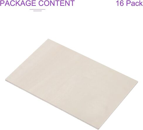 DMiotech 16 Pack 6 x 6 x 1/8 Inches 3mm Thick Wood Sheets Basswood Sheets Unfinished Plywood Squares Plywood for DIY Craft Laser Wood Burning Drawing in Saudi Arabia