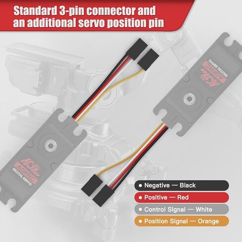 AGFRC 40KG High-Torque RC-Servo Motor - Full Metal Gear Waterproof Brushless Programmable Standard Servo with Position Feedback (IA73BHLW) in Kuwait