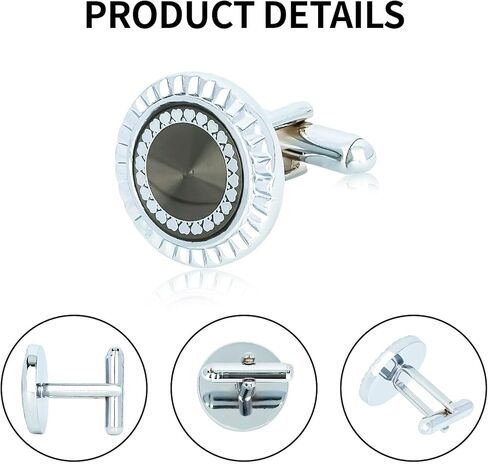 Blue Navy Cufflinks for Men Tuxedo Studs Tuxedo Buttons Blue Rhinestone Crystal Cuff Links Shirt Studs Men Shirt Cuff Links Tuxedo Suit Accessories Men Formal Dress Accessories for Business, Wedding in Kuwait