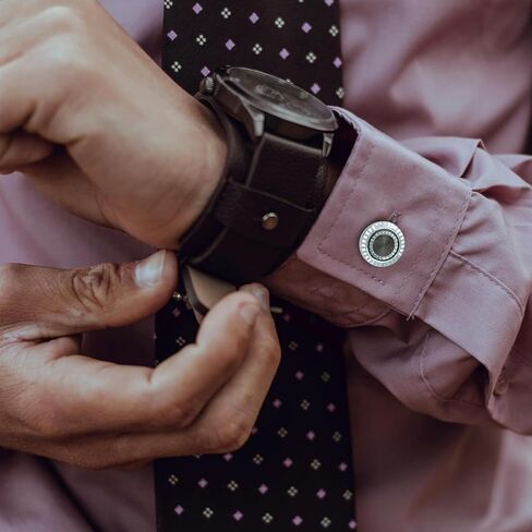 Blue Navy Cufflinks for Men Tuxedo Studs Tuxedo Buttons Blue Rhinestone Crystal Cuff Links Shirt Studs Men Shirt Cuff Links Tuxedo Suit Accessories Men Formal Dress Accessories for Business, Wedding in Kuwait