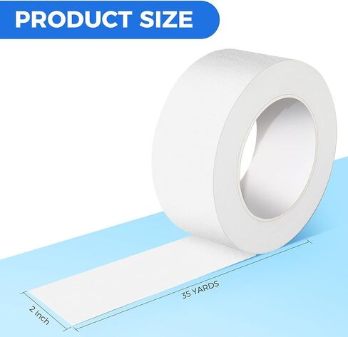 Duct Tape, 2 Inch x 35 Yards, 1 Roll, Waterproof and Heavy Duty, Tear by Hand, for Packing Repairing and Crafts (White) in Saudi Arabia