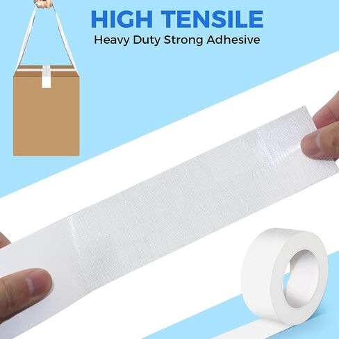 Duct Tape, 2 Inch x 35 Yards, 1 Roll, Waterproof and Heavy Duty, Tear by Hand, for Packing Repairing and Crafts (White) in Saudi Arabia
