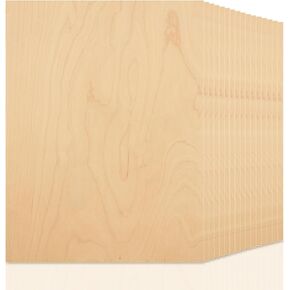 MIVIDE 12 Pack Birch Plywood 17.5 x11.8 × 1/8 بوصة ، 3 ملم ورقة خشبية من خشب الخشب الرقائقي غير المكتمل لقطع ليزر الحرف ، مشاريع DIY المدرسية ، الرسم ، حرق الخشب (445 × 300 × 3 مم)