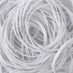 150 Pcs White Rubber Band, Colorful Rubber Bands Size 33, Strong Elastic Band Loop Office Supplies, Suitable for Office School Home