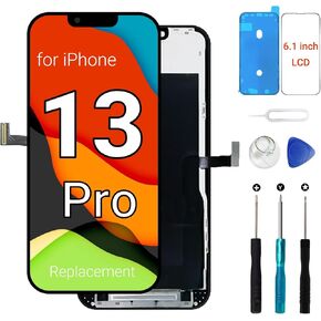 for iPhone 13 Pro Screen Replacement 6.1" COF LCD Display Digitizer Assembly with 120Hz Promotion and Repair Tool Kit (A2483, A2636, A2638, A2639, A2640)