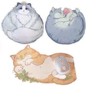 Cat Mouse Pad ، Kawaii Desk Mat Sleeping Cat Mouse Pad Anime Computer Computer Desk Mouse