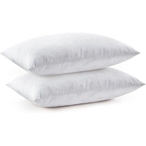 Glaciman 12x20 Premium Feather Throw Pillow Inserts (Pack of 2) - Soft Fluffy Decorative Pillow for Sofa, Bed, Couch - Feather and Down Lumbar Euro Pillows