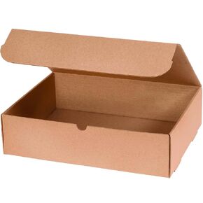 Boxes Fast BFMIBMS1000K Corrugated Cardboard Literature Mailers, 15 1/8 x 11 1/8 x 4 Inches, Tuck Top One-Piece, Die-Cut Shipping Boxes, Large Brown Kraft Mailing Boxes(Pack of 50)