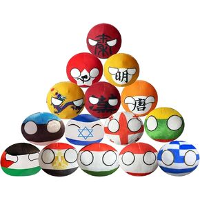15pcs Countryballs Plushies Country Ball Plushies Poland Ball Plushies Toys Mini Pendant Accessories Stuffed Toys for Children's Day Halloween (4 Inch)