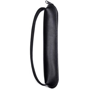 Mei yi tian microfiber Leather Pen Pen Pen Pen Babe Black Pen Sleeve Single Pen Leather Case Case Pency Bage Bag (Black)