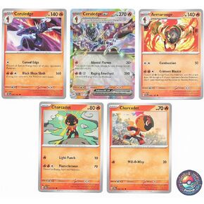 Ceruledge ex 036/191 - Surging Sparks – Tera Pokemon Evolution 5 Card Lot – Armarouge Charcadet