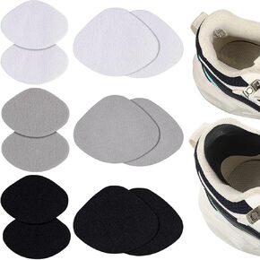 12 Shoe Patches for Holes,Self-Adhesive Shoe Heel Repair Shoe Mesh Repair Patches Shoe Patch 2 Sizes Shoe Patches for Toe Holes for Sports Shoes Leather Shoes High Heels (Black,White,Gray)
