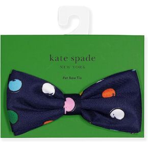 kate spade new york Dog Bow Tie, Elastic Collar Attachment for Dog or Cat, Bow Tie Collar for Dogs Small, Medium & Large Animals (Adventure Stripe)