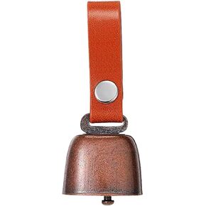 Dongker Dog Cowbells ، Pet Bronze Bells Dog Tracker Maker مع حزام زر للحيوانات الأليفة خيول الأغنام المشي لمسافات جبلية تدريبات الجبال