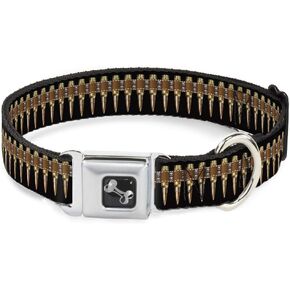 Buckle-Down Bullets Dog Collar Bone, Large/15-26", 1" Wide - Fits 15-26" Neck - Large