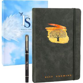 مجلة Fanery Sue لـ Women & Men Tree of Life Journals للكتابة مع القلم ، حكمت A5 College بكتابة دفاتر مذكرات شخصية 180 درجة وضعت ورقة صلبة سميكة من الجلد (أحمر عميق)