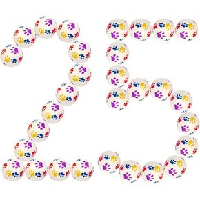 Bouncy Ball Kids Party Favors, Colorful Round Rubber High Bouncing Birthday Loot Bag Filler Game Classroom Prize Gift for Theme Celebrations Small (Paws)