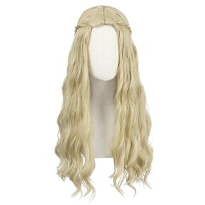 yuehong Women Long Light Brown Wig Mullet Wig 70s 80s Rocker Disco wig Heat Resistant Synthetic Fibers Wig Fluffy Durable Soft Wig Party Costume Wig