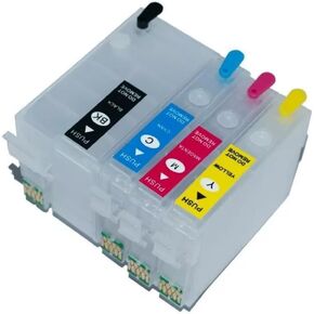 Replacement for Sublimation Ink Refill Cartridges 252 for WF-7720 WF-7710 WF-7620 WF-7610 WF-7210 WF-7110 WF-3620 WF-3640 Sublimation Ink Cartridges 4 Pack (Black, Yellow, Cyan, Magenta)