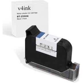 V4ink bentsai BT-2560N خرطوشة الحبر القابلة للذوبان المائي الأصلي بمقدار 0.5 بوصة للبديل عن الرؤوس المليئة بالحيوانات المحمولة المحمولة BT-HH6105B2 ، BT-HH6105B3 (Black ، 1 Pack)